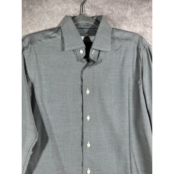 Eton‎ Contemporary Dress Shirt Mens Size 15 3/4 40 Gray Stretch Button Up Cotton - Picture 2 of 11